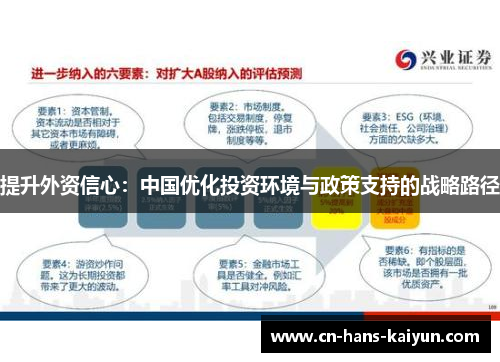 提升外资信心：中国优化投资环境与政策支持的战略路径
